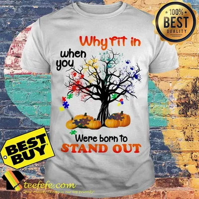 Why fit in when you were born to stand out puzzle Halloween shirt