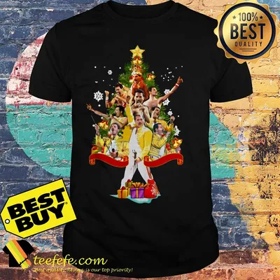Freddie Mercury Christmas tree shirt