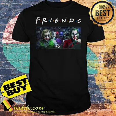 Friends Jack Nicholson Heath Ledger Jared Leto and Joaquin Phoenix as the Joker shirt