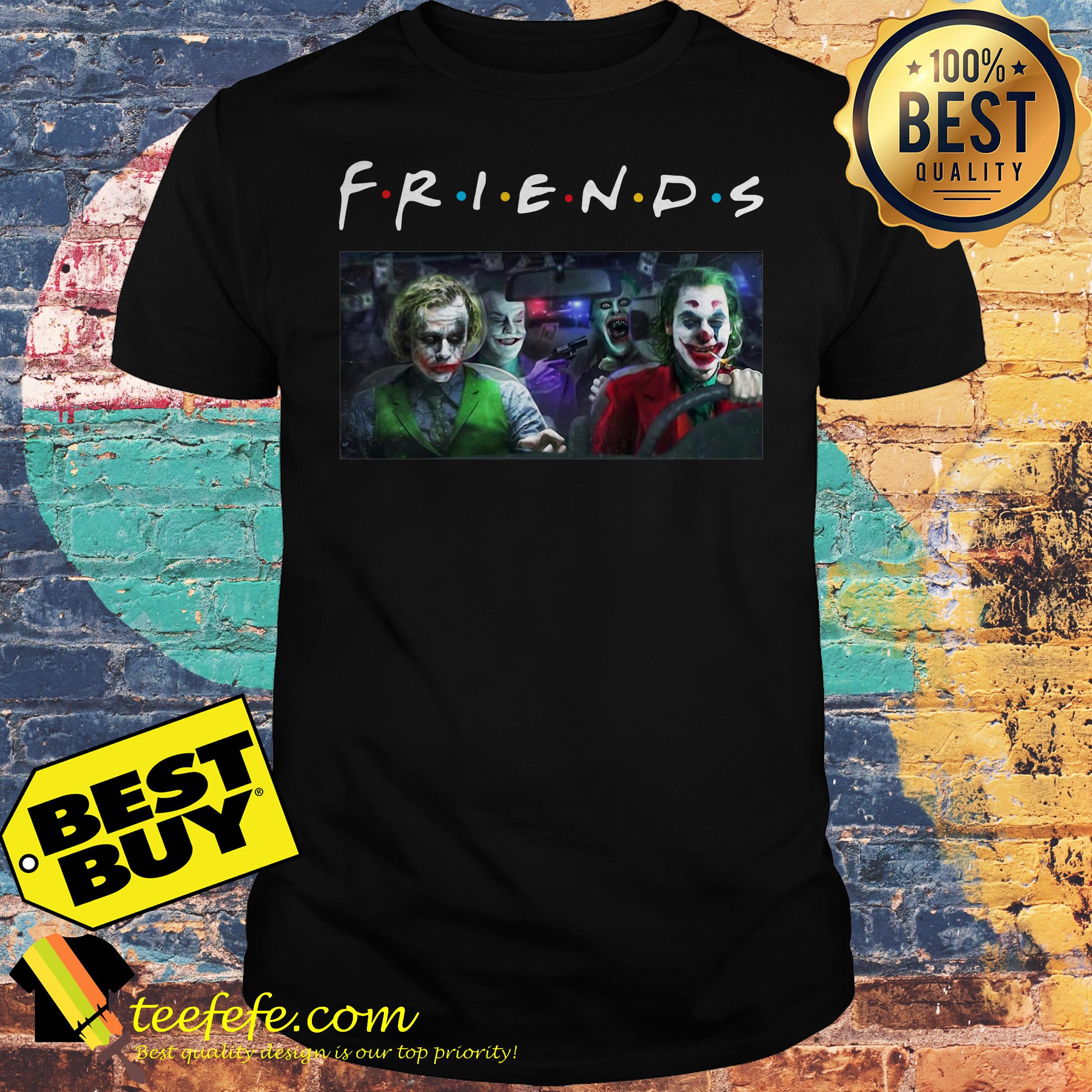 Friends Jack Nicholson Heath Ledger Jared Leto and Joaquin Phoenix as the Joker shirt