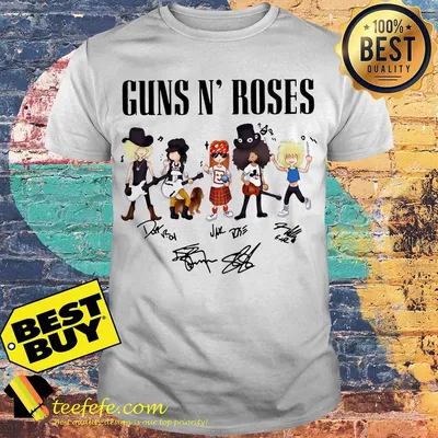 Guns N’ Roses cartoon signature shirt