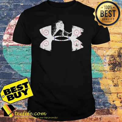 Hockey Player On Snow Under Armour shirt