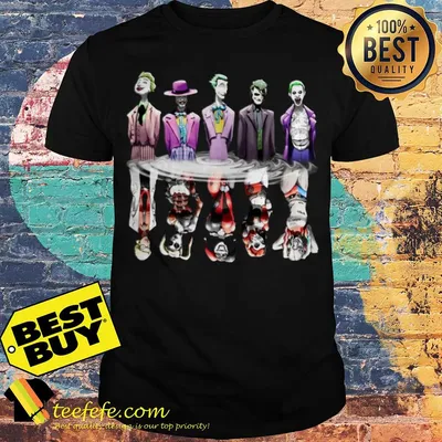 Joker all characters and Harley Quinn water shadow Halloween shirt