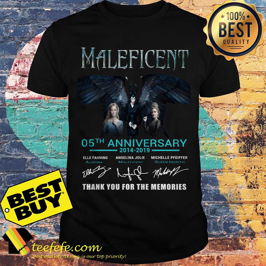 Maleficent 05th anniversary 2014-2019 thank you for the memories signature shirt