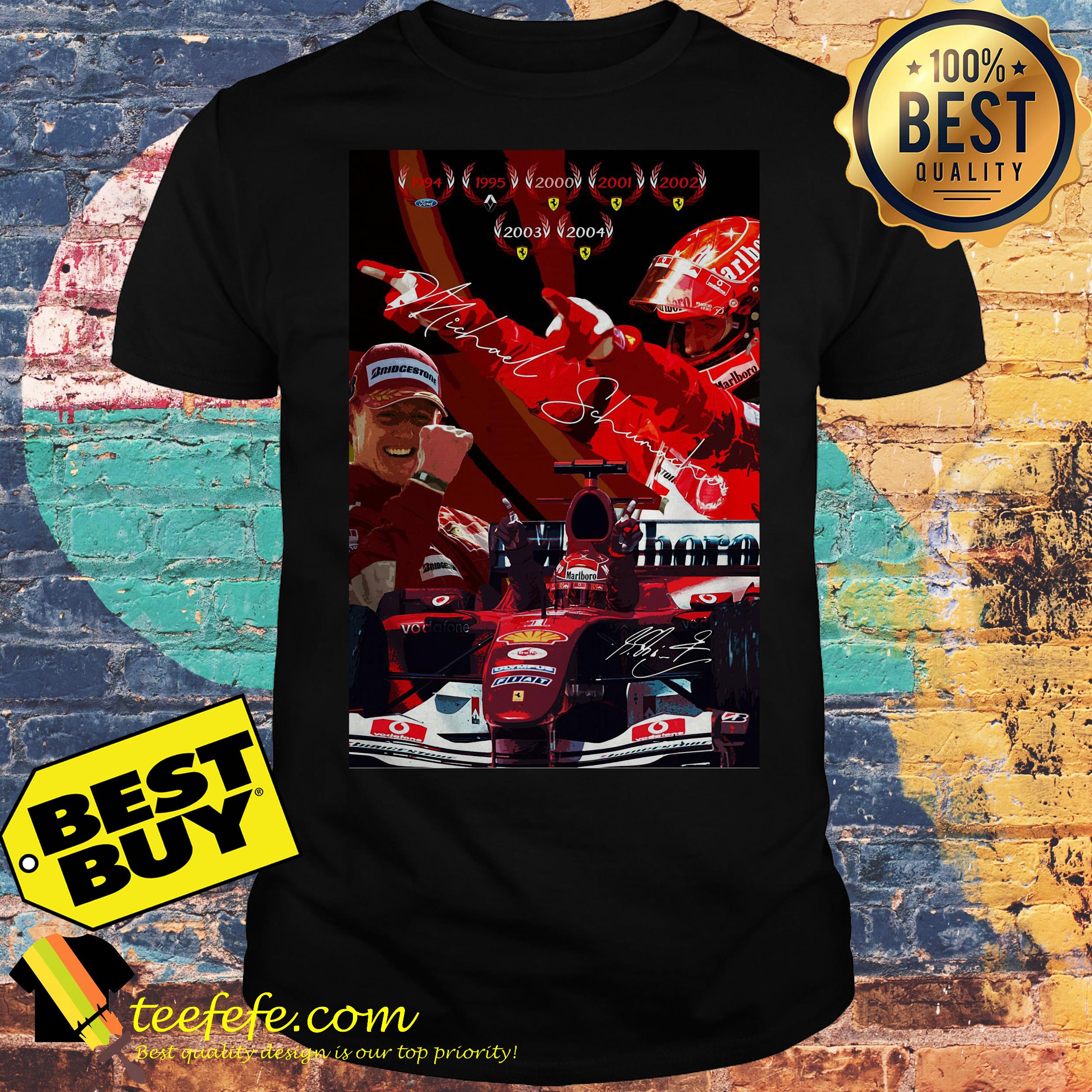 Michael Schumacher Bridgestone Marlboro signature shirt Michael Schumacher Bridgestone Marlboro signature shirt