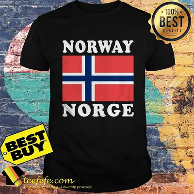 Official Norway Norge flag shirt