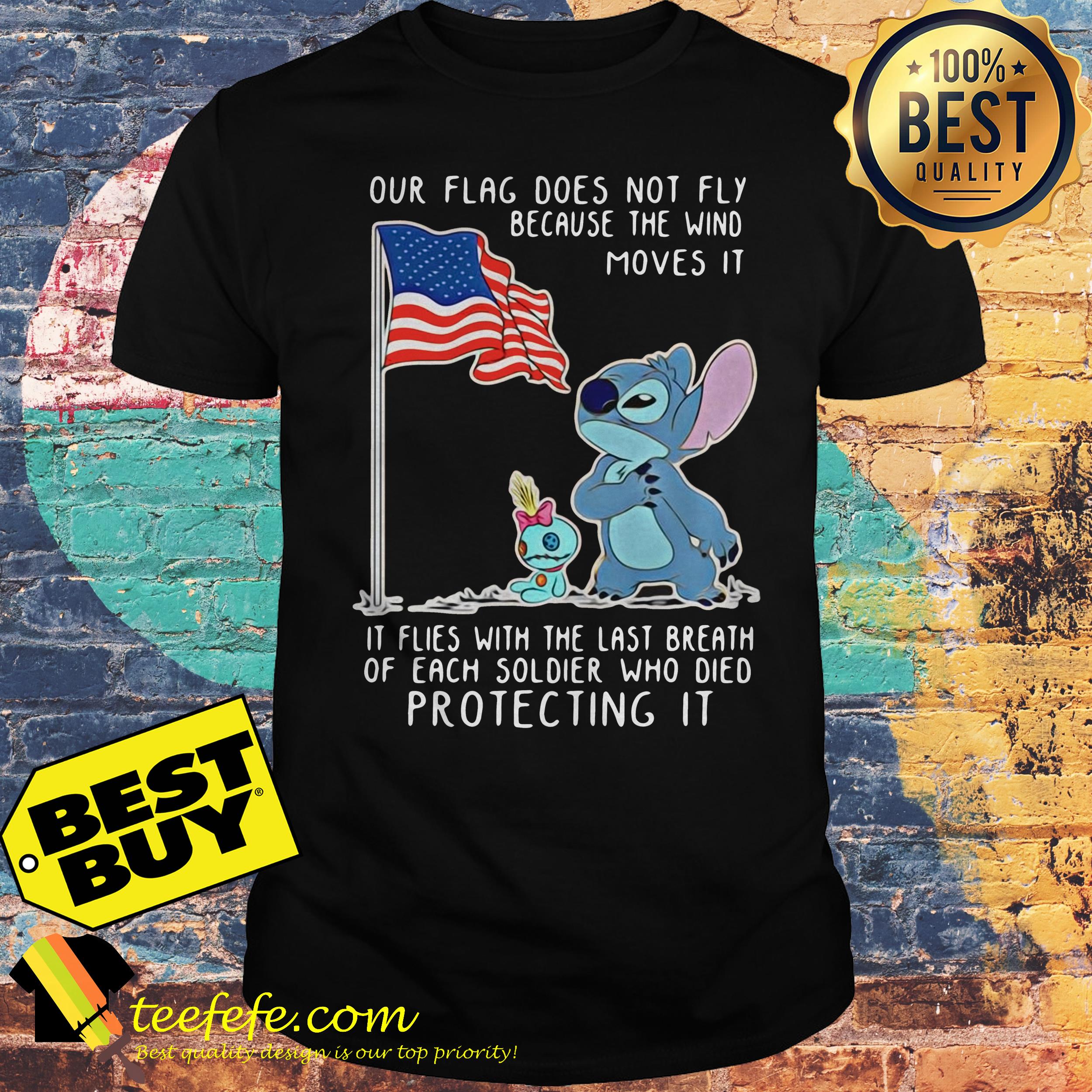 Ohana Our American flag does not fly because the wind moves it shirt Ohana Our American flag does not fly because the wind moves it shirt