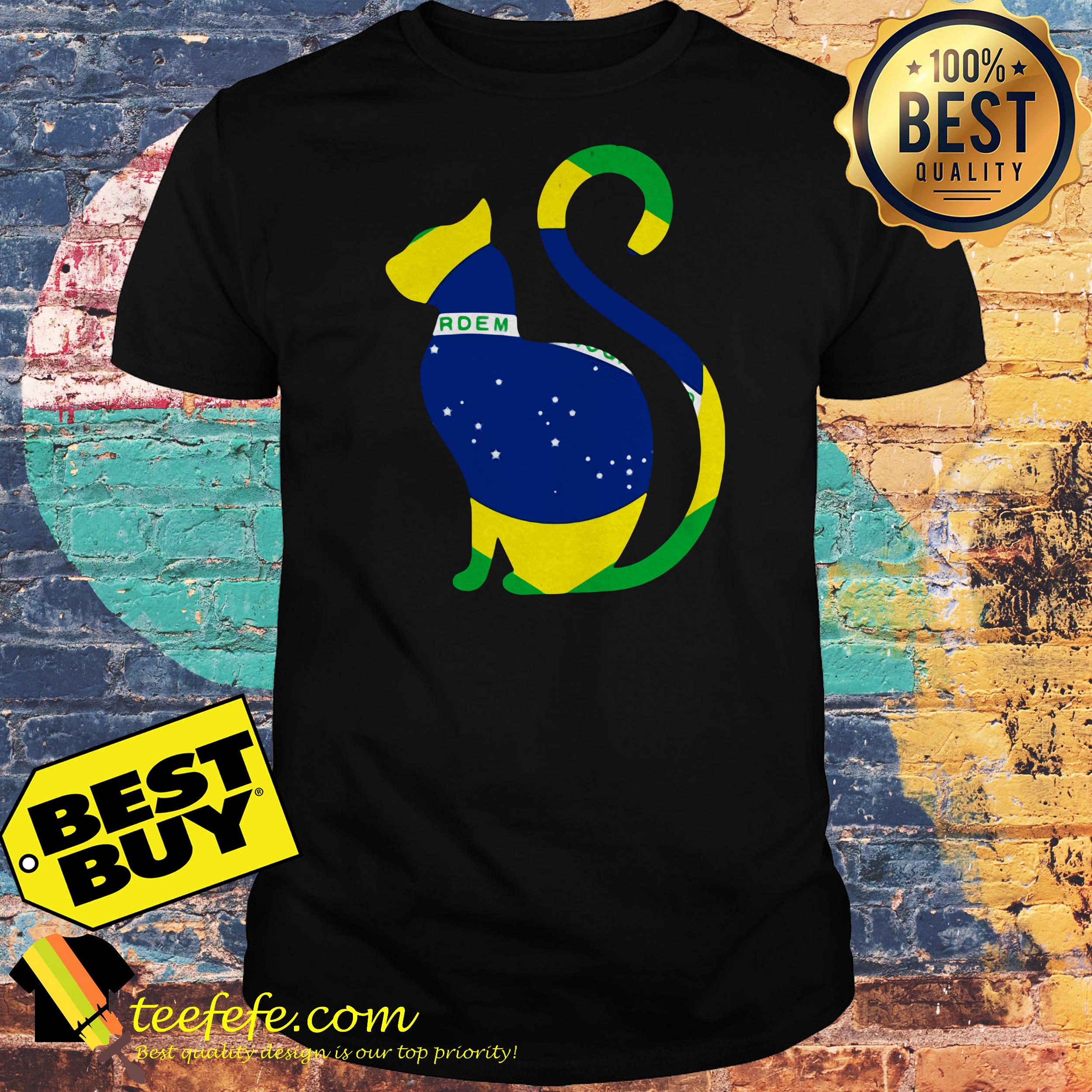 Ordem E Progresso Brazilian Flag Cat shirt