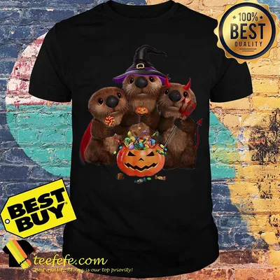 Otters Pumpkin Halloween Witch And Devil Otters shirt