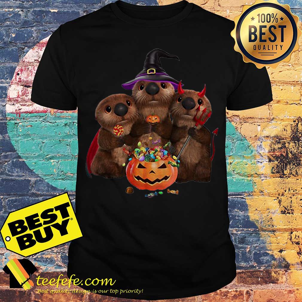Otters Pumpkin Halloween Witch And Devil Otters shirt
