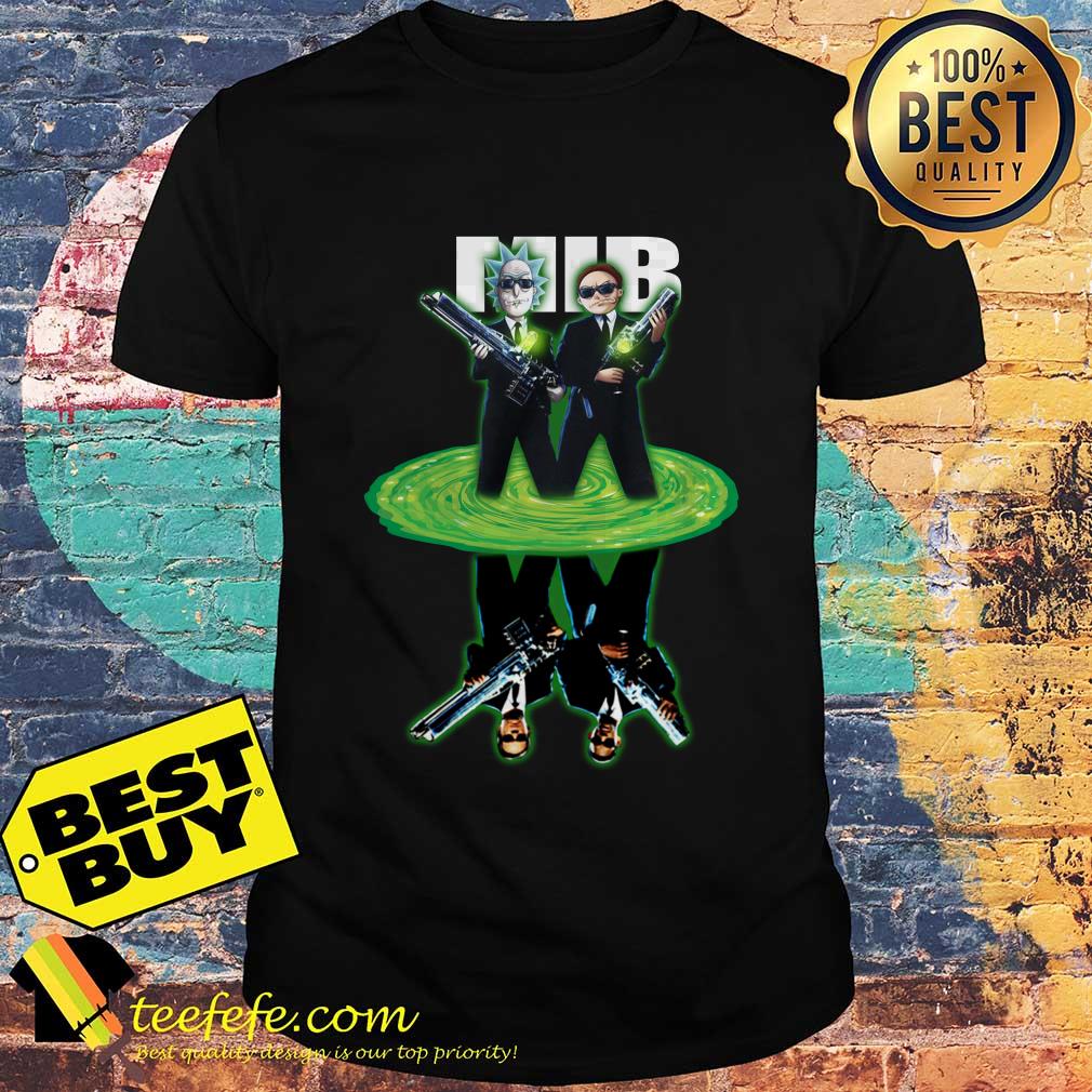 Rick and Morty crossover reflection water mirror MIB shirt Rick and Morty crossover reflection water mirror MIB shirt