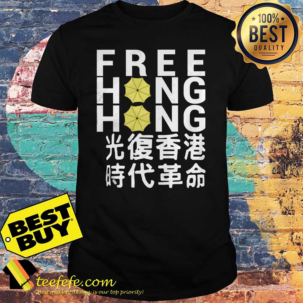 Yellow Umbrella Free Hong Kong Movement Extradition Protest shirt