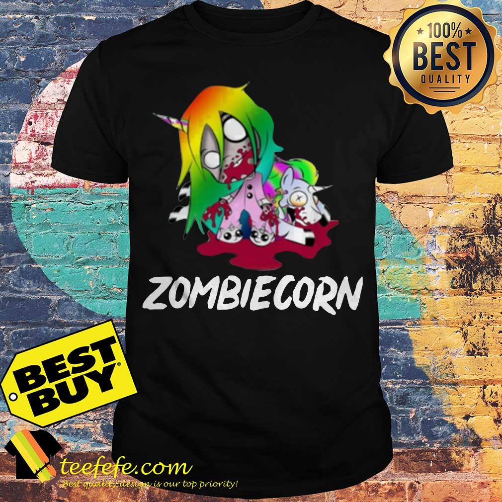 Zombiecorn creepy zombie Unicorn Halloween shirt