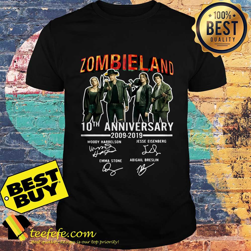 zombieland-10th-anniversary-2009-2019-woody-harrelson-jesse-eisenberg-signature-shirt Zombieland 10th anniversary 2009 2019 Woody Harrelson Jesse Eisenberg signature shirt