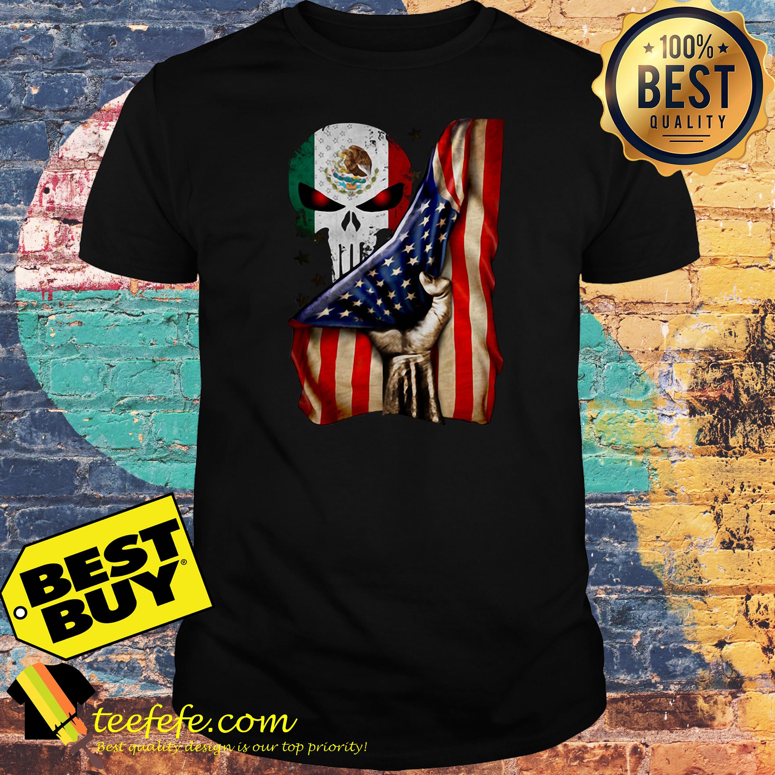 4th Of July Independence Day Mexico and the United States Skull flag shirt 4th Of July Independence Day Mexico and the United States Skull flag shirt