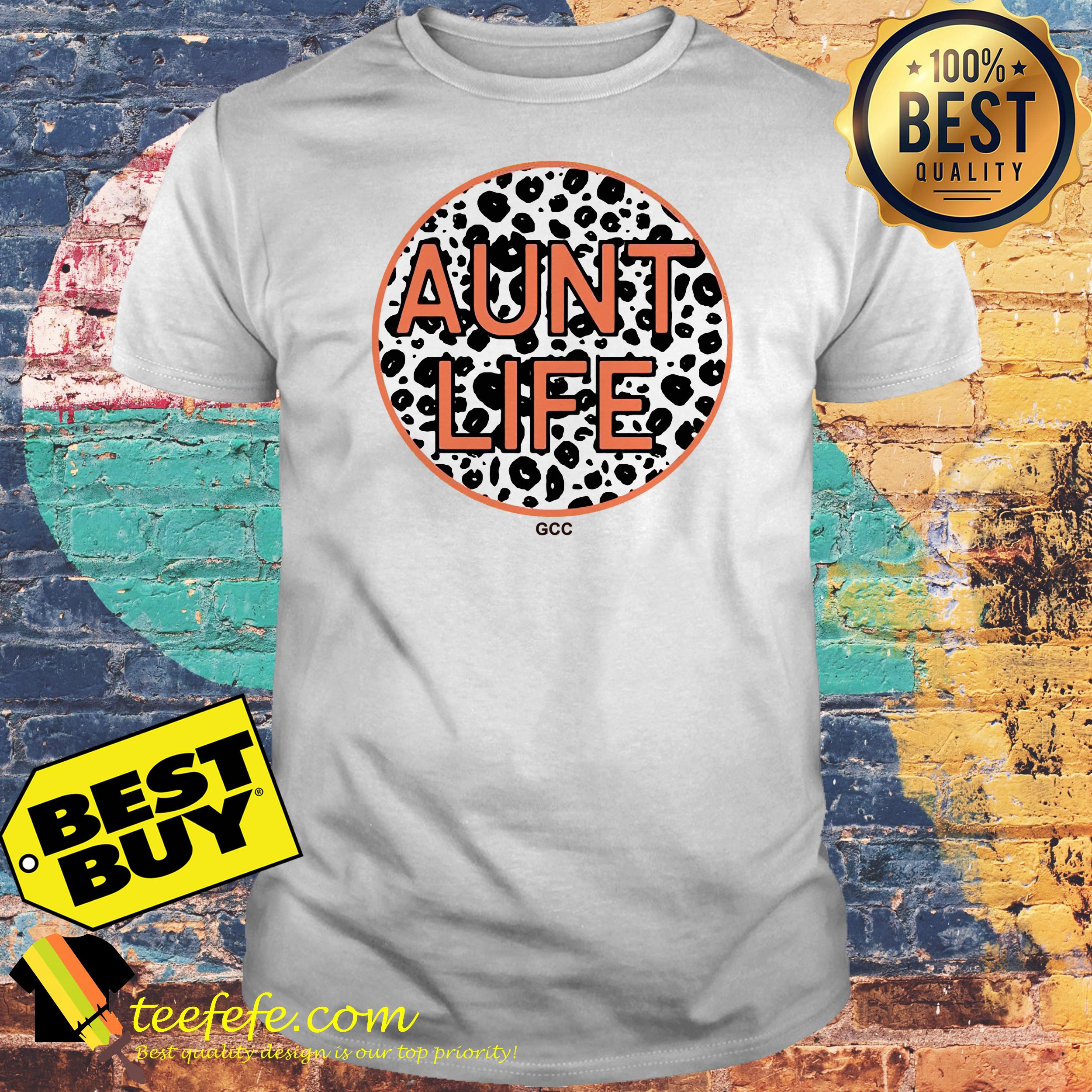 Aunt life GCC circle Leopard shirt Aunt life GCC circle Leopard shirt