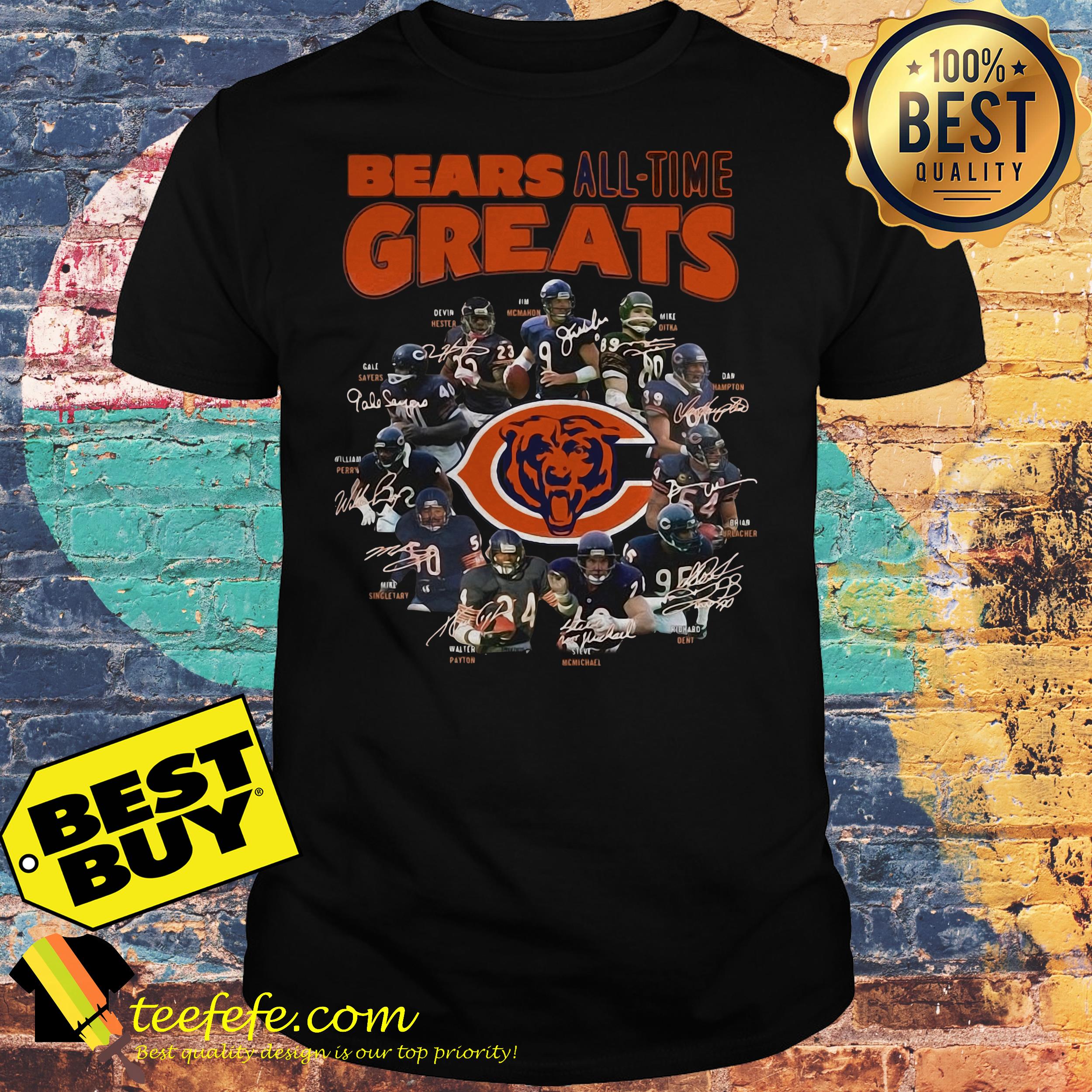 Chicago Bears all-time greats NFL Football signature shirt Chicago Bears all-time greats NFL Football signature shirt