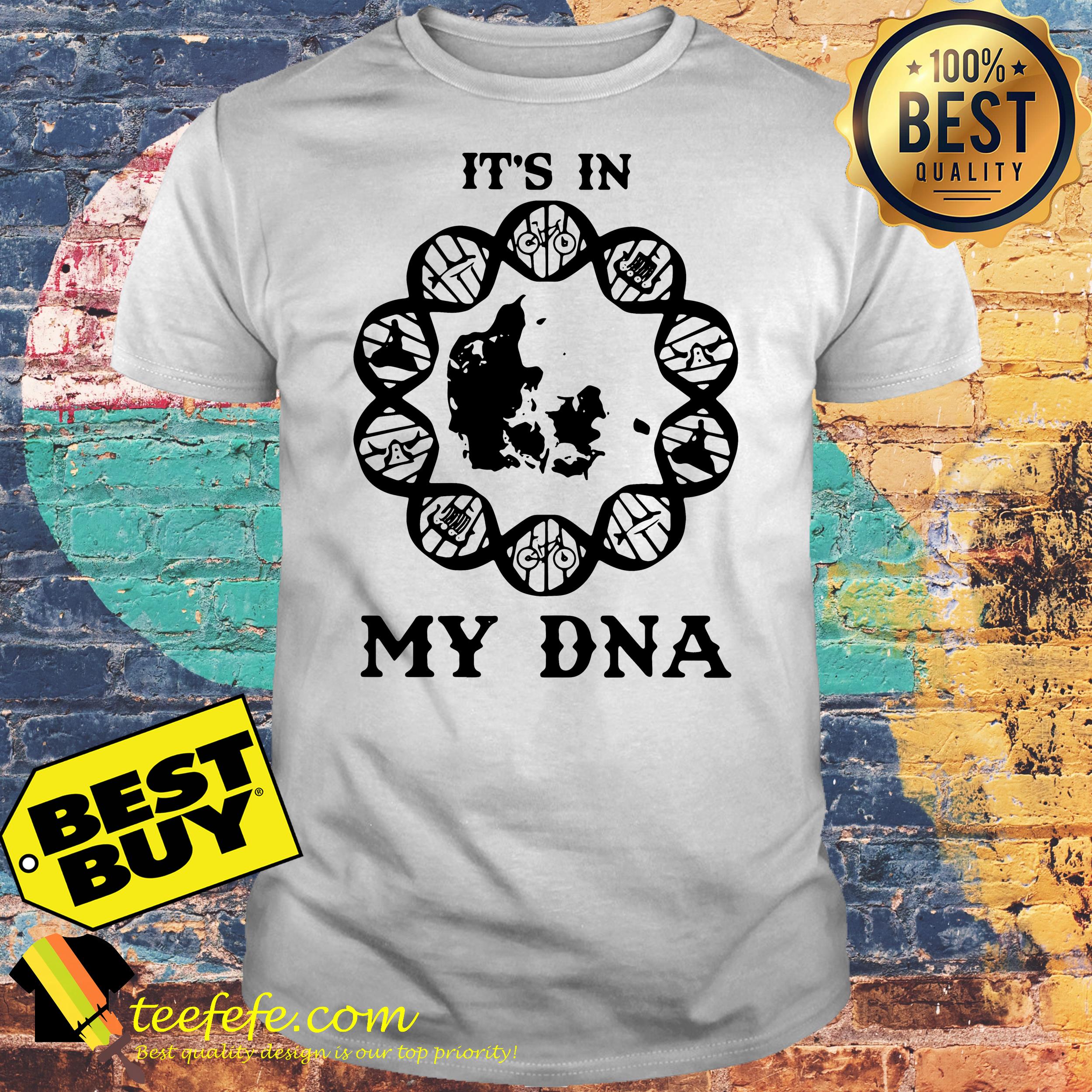 Denmark map it's in my DNA shirt Denmark map it's in my DNA shirt