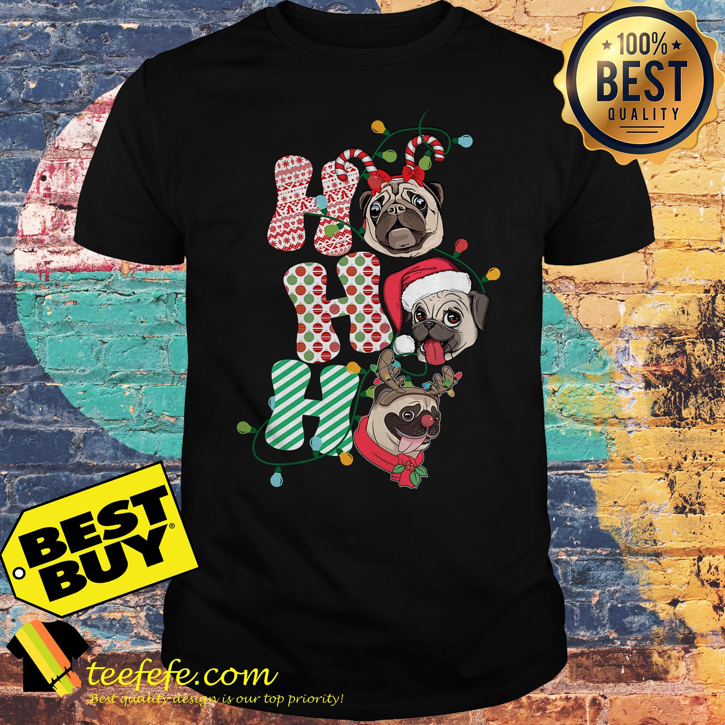 Ho Ho Ho Pug Dog Lover Christmas shirt Ho Ho Ho Pug Dog Lover Christmas shirt