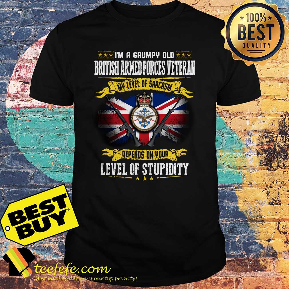 im-grumpy-old-british-armed-forces-veteran-level-sarcasm-england-flag-shirt I'm a grumpy old British armed forces veteran my level of sarcasm England flag shirt