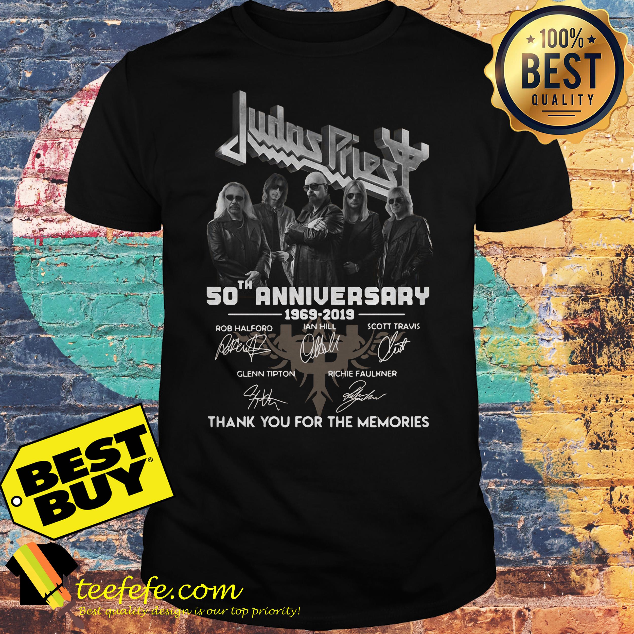 judas-priest-50th-anniversary-1969-2019-thank-memories-signature-shirt Judas Priest 50th anniversary 1969 2019 thank you for the memories signature shirt