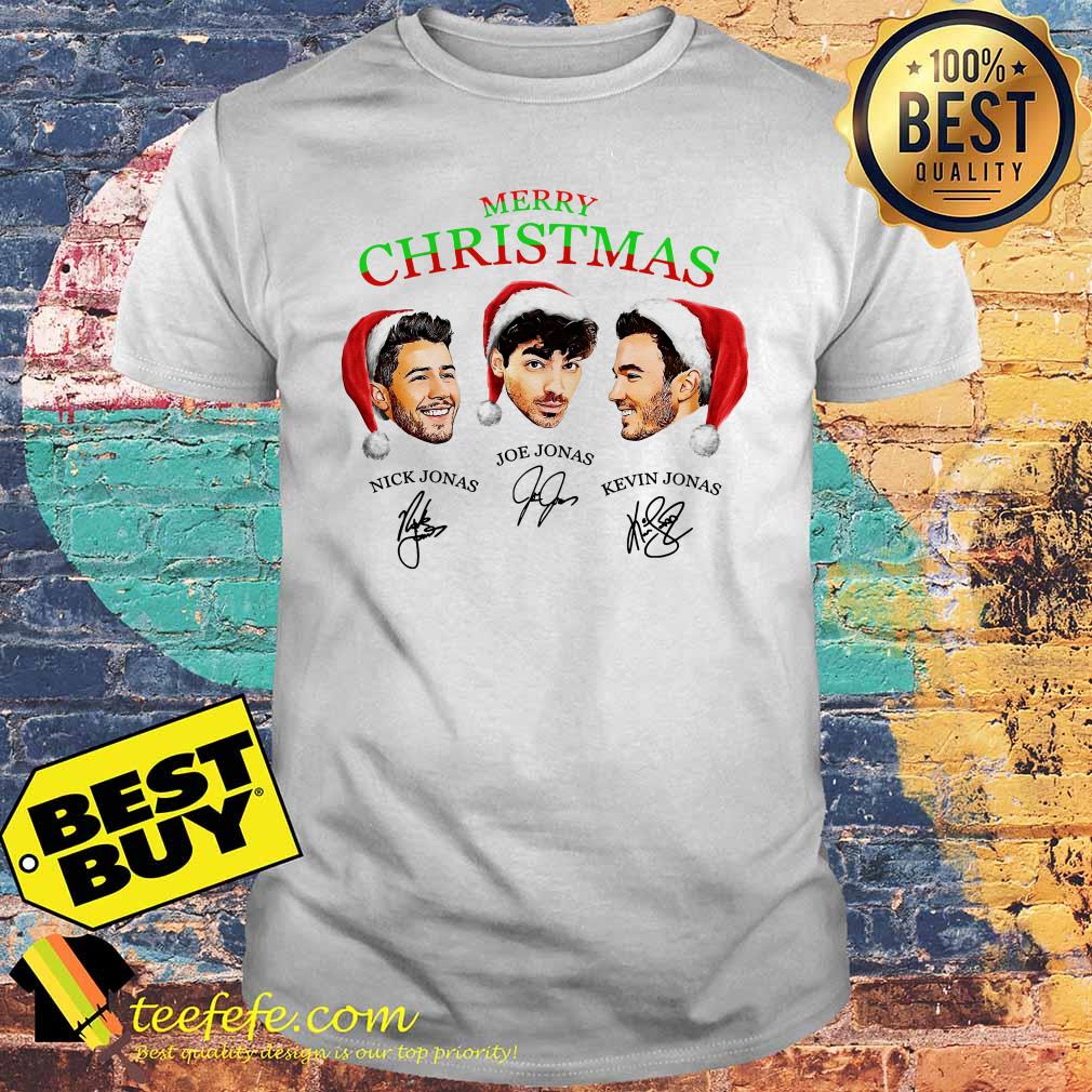 Merry Christmas Nick Jonas Joe Jonas Kevin Jonas signature shirt Merry Christmas Nick Jonas Joe Jonas Kevin Jonas signature shirt