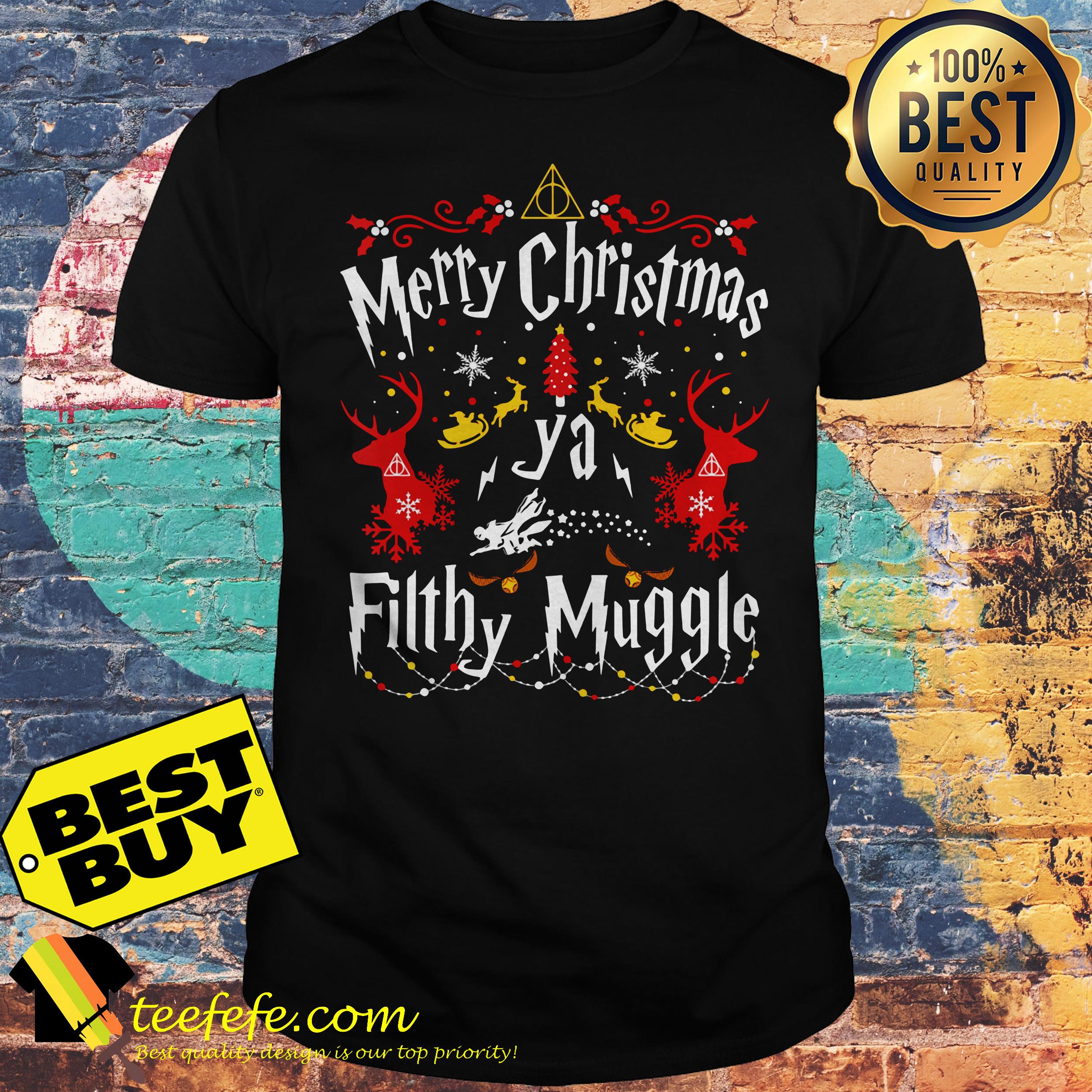 Merry Christmas Ya Filthy Muggle Harry Potter shirt Merry Christmas Ya Filthy Muggle Harry Potter shirt