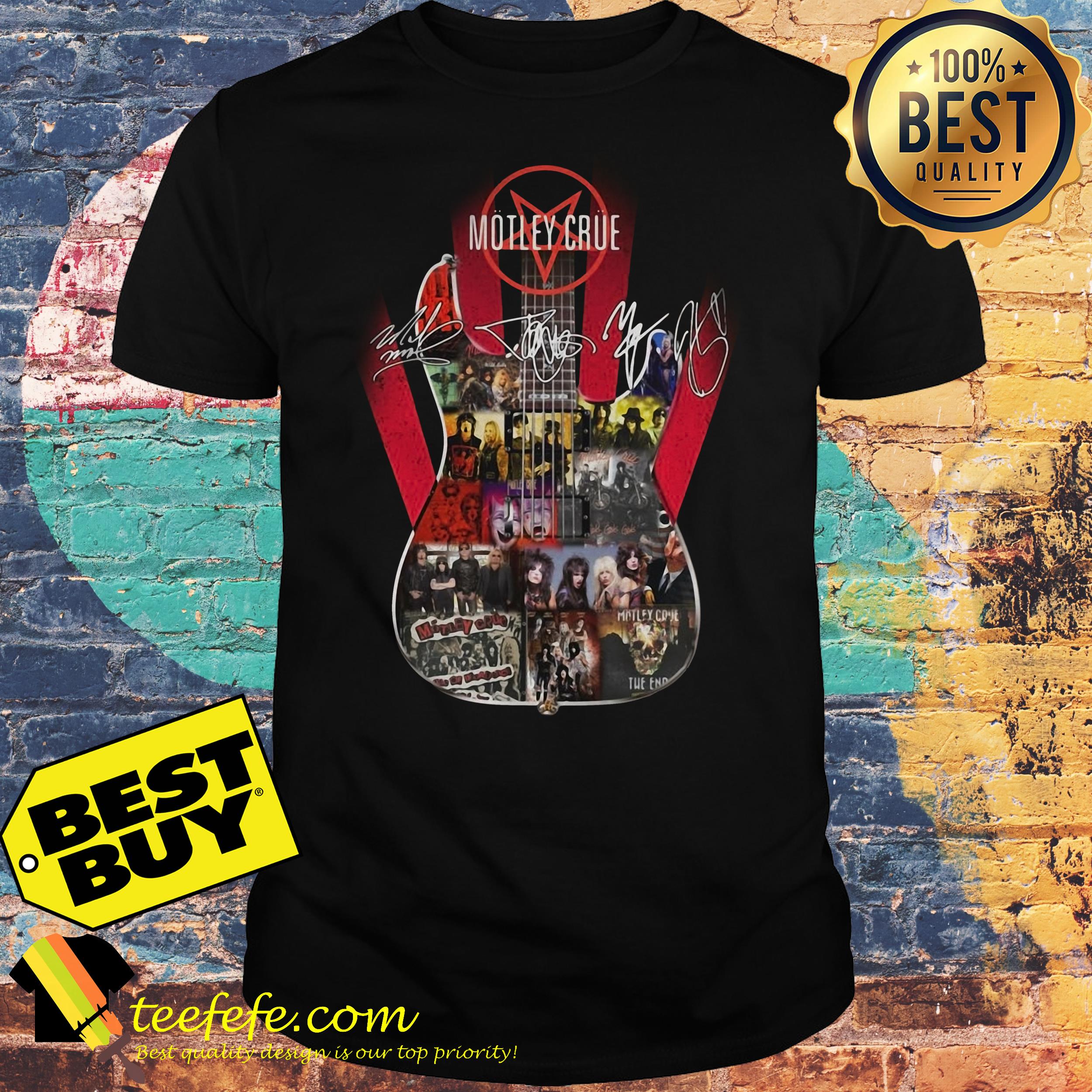 Motley Crue guitar signature shirt Motley Crue guitar signature shirt