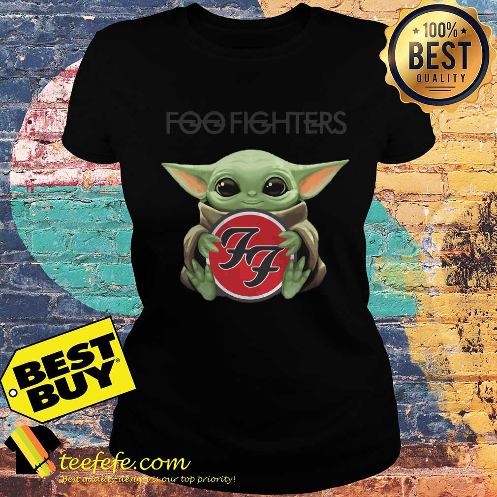 Baby Yoda hug Foo Fighters ladies tee