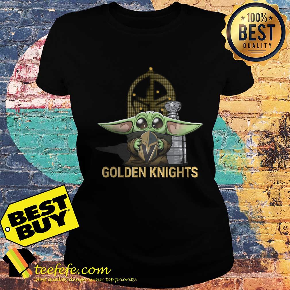 Baby Yoda Hug Vegas Golden Knights ladies tee