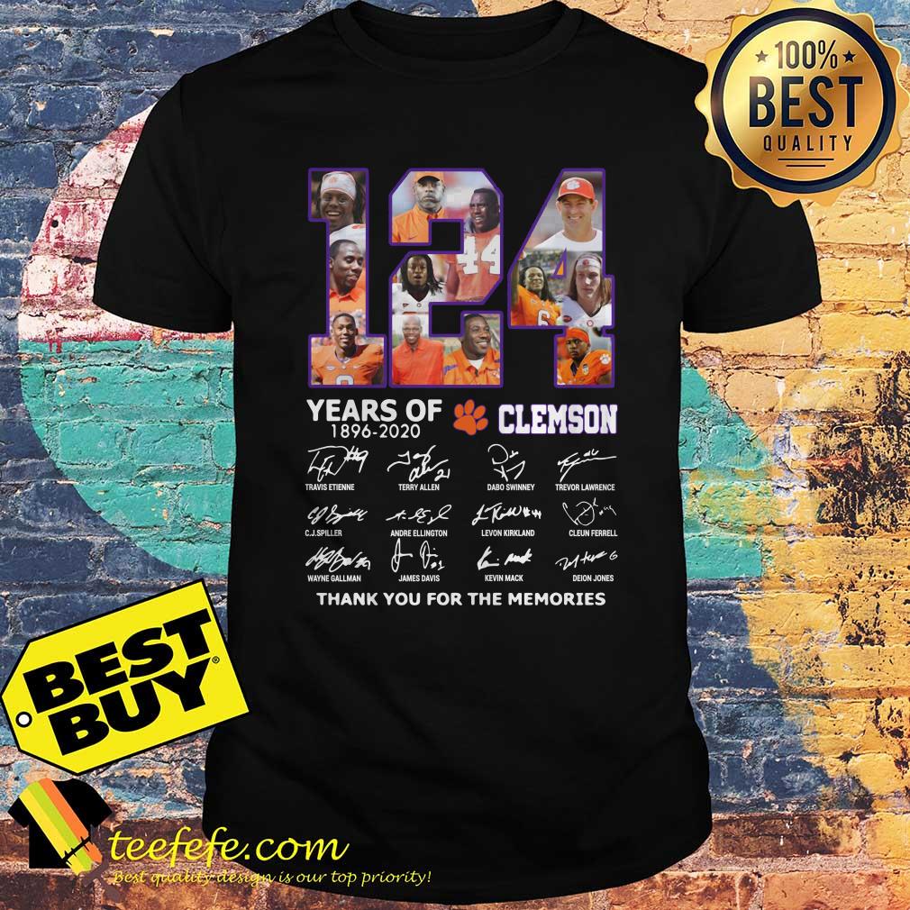 Clemson Tigers 124 years of 1896 2020 signature shirt sweater