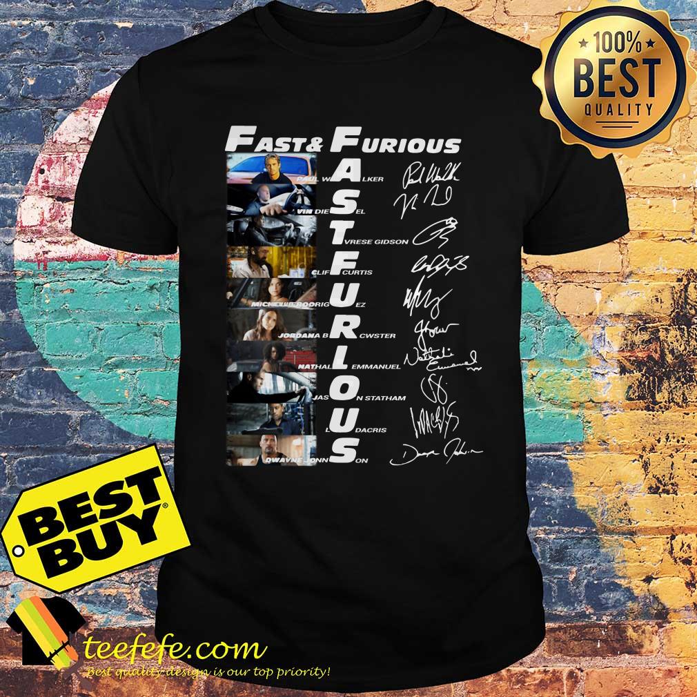 Fast and Furious Paul Walker Vin Diesel signature shirt