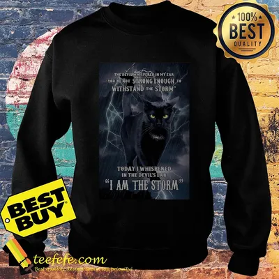 Game Of Thrones the Devil whispered in my ear I am the Storm black Cat shirt