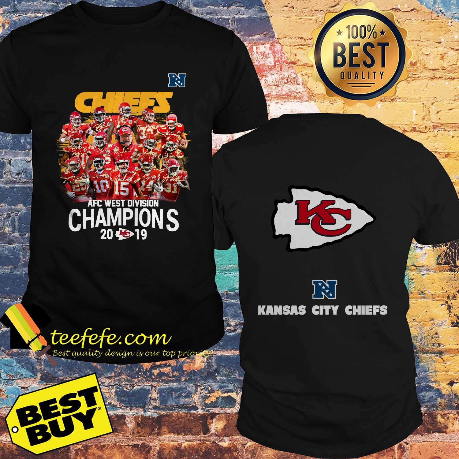 Kansas City Chiefs AFC West Division Champions 2019 signature shirt sweater