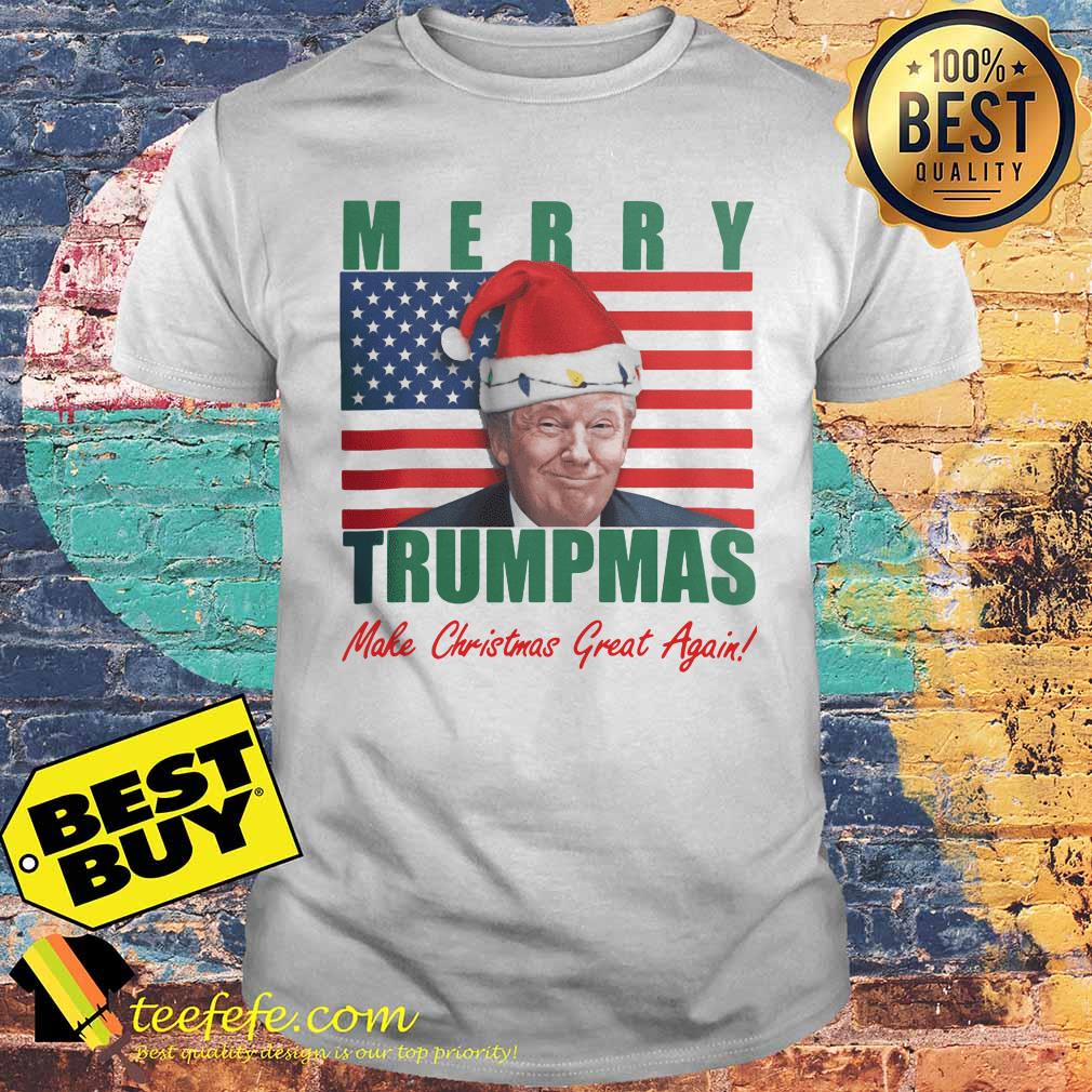 Merry Trumpmas Make Christmas Great Again American flag veteran shirt