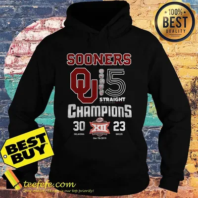 Oklahoma Sooners 5 straight Champions Dr. Pepper XII Championship  shirt sweater