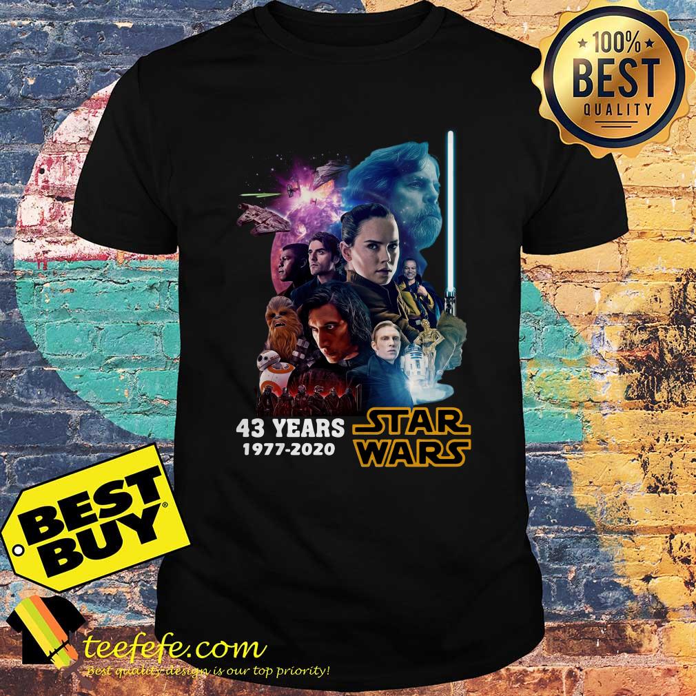 Star Wars Characters 43 Years 1977 2020 Signatures shirt