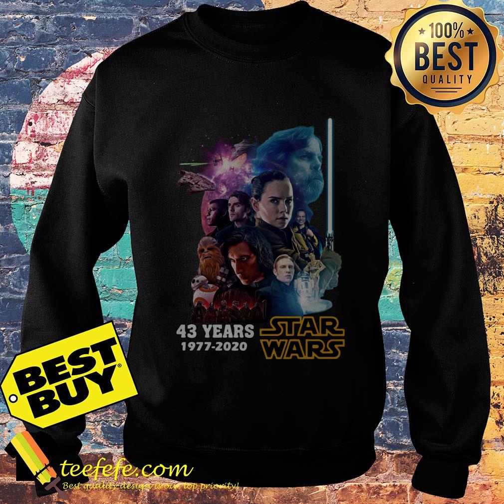 Star Wars Characters 43 Years 1977 2020 Signatures sweatshirt