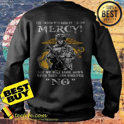 United States Marine Corps the wicked will look up and cry mercy skull shirt sweater