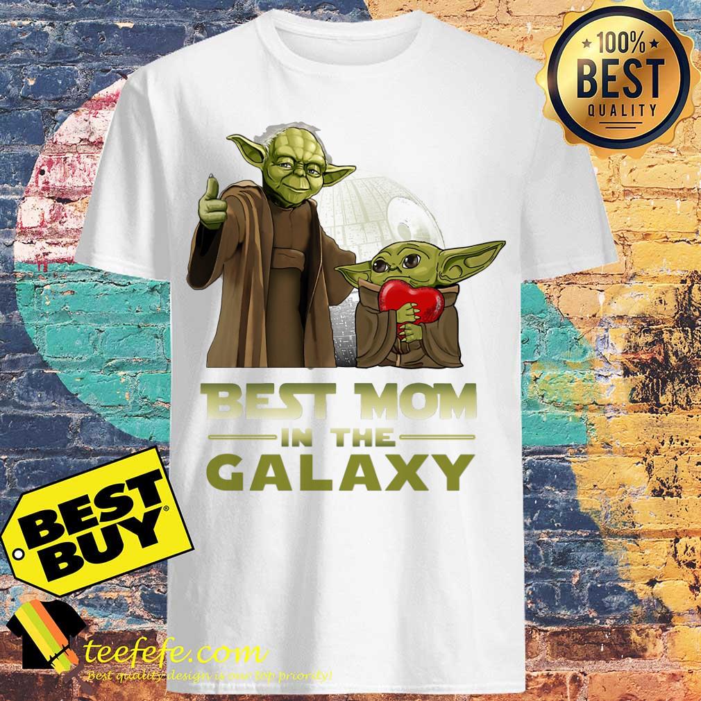 Master Yoda And Baby Yoda Best Mom In The Galaxy Heart shirt