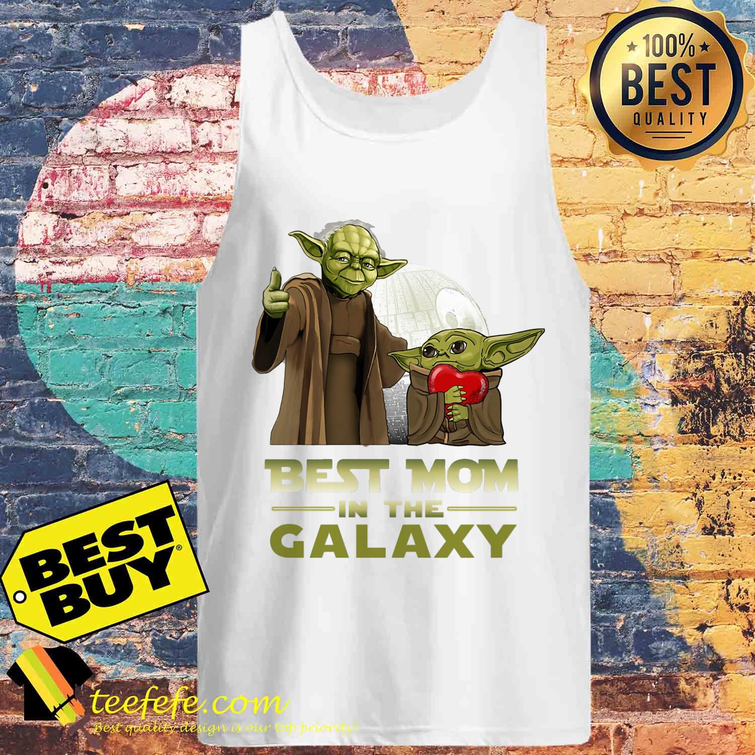 Master Yoda And Baby Yoda Best Mom In The Galaxy Heart tank top