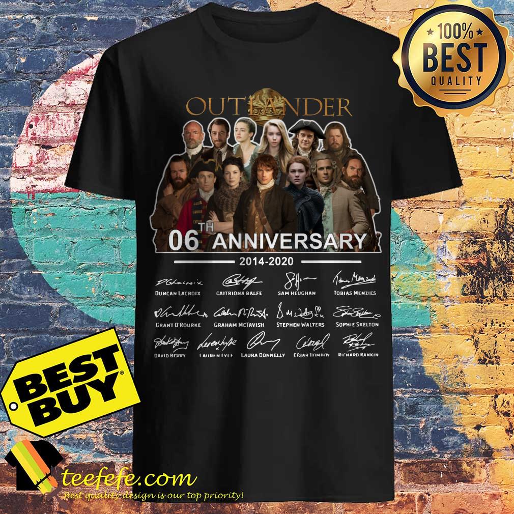 Outlander 06th Anniversary 2014 2020 Signatures shirt