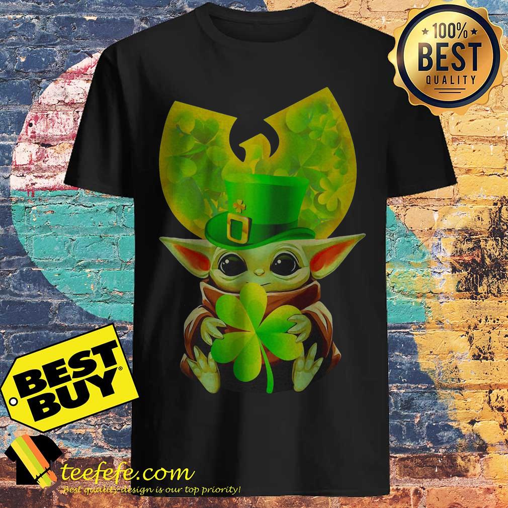 Star Wars Baby Yoda Hug Irish St. Patrick's Day Wu-Tang Logo shirt
