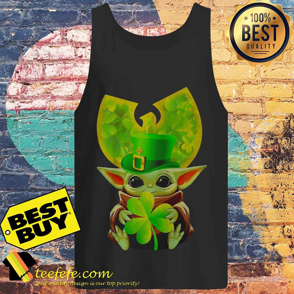 Star Wars Baby Yoda Hug Irish St. Patrick's Day Wu-Tang Logo tank top