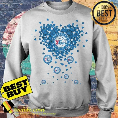Valentine's Day NBA Philadelphia 76ers Basketball Logo Heart sweatshirt