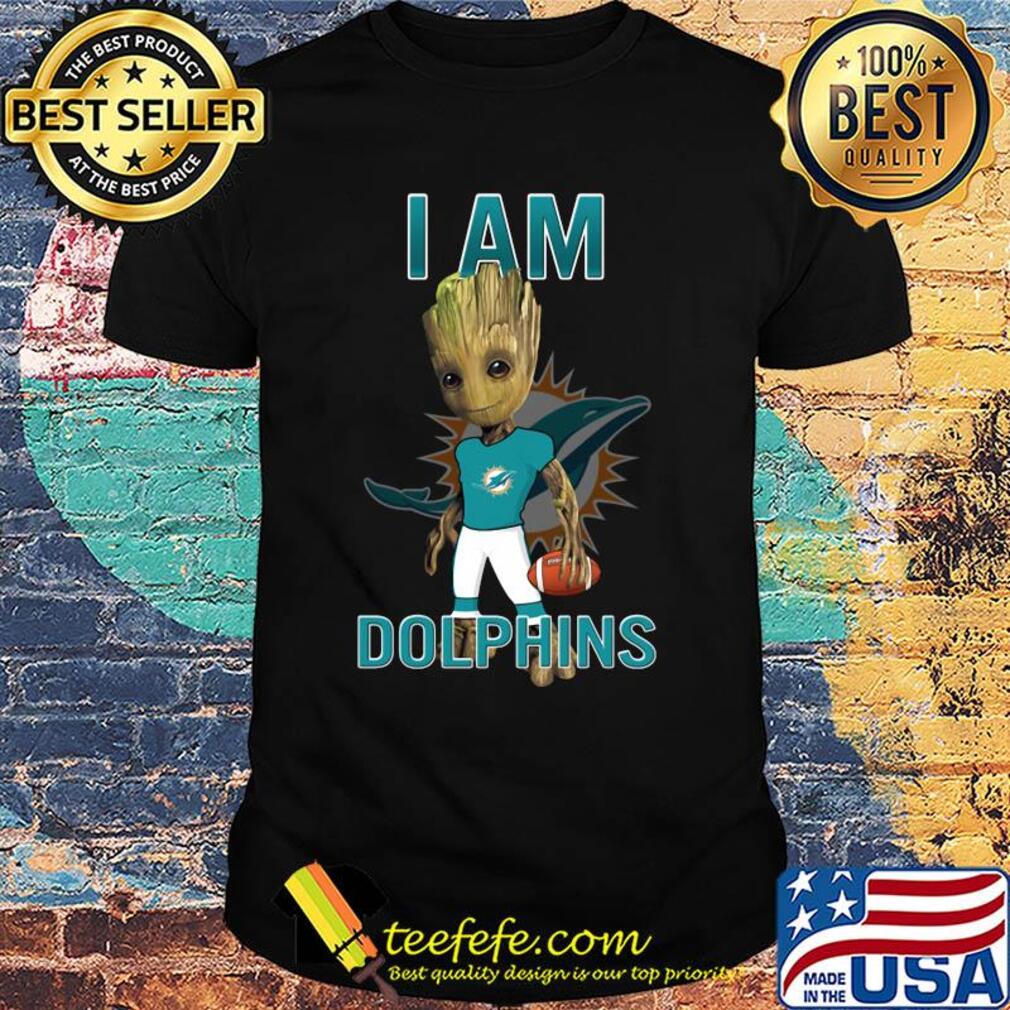 Baby Groot I Am Miami Dolphins Football shirt