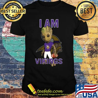 Baby Groot I Am Minnesota Vikings Football shirt