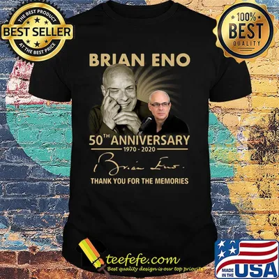 Brian Eno 50th Anniversary 1970 2020 Thank You For The Memories Signature shirt