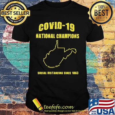 Covid-19 national champions social distancing since 1863 shirt