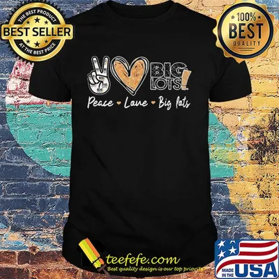 Diamond peace love big lots shirt